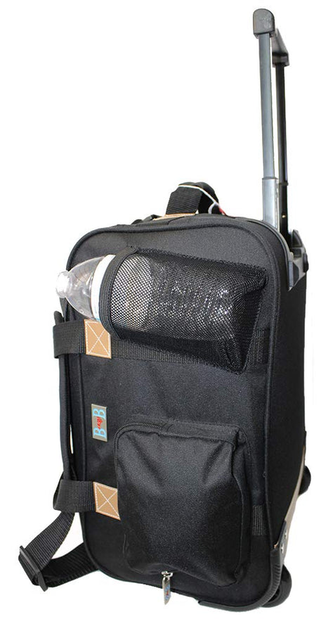 17" Rolling Personal Item Under Seat Luggage For Virgin Australian, Sun Country, Alaska, Delta Airlines (Black)