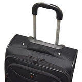 Travelers Club Luggage Marina 3-Piece Expandable Softside Spinner Value Set, Black