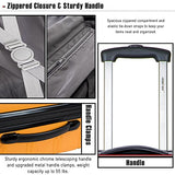 Merax Travelhouse Luggage 3 Piece Expandable Spinner Set Orange