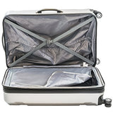 ful Luggage Payload 25in Spinner Rolling Luggage Suitcase, Upright Hard Case, Silver