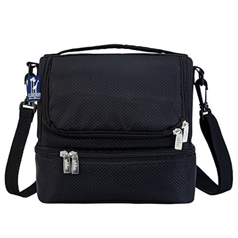 Wildkin Rip-Stop Black Two Compartment Lunch Bag