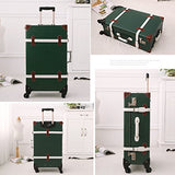 Unitravel Vintage Suitcase Hard Shell Rolling Carry On Luggage Trolley Retro Trunk
