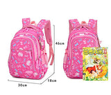 Fanci 3Pcs Bowknot Cat Prints Elementary Girls School Bookbag Rucksack for Primary Girls School