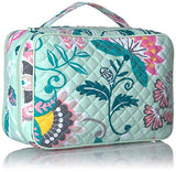 Vera Bradley Iconic Large Blush & Brush Case, Signature Cotton, Mint Flowers