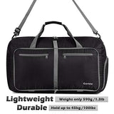 Gonex 80L Packable Travel Duffle Bag, Large Lightweight Luggage Duffel (Black)
