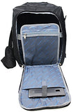 BoardingBlue Rolling Personal Item Under Seat for American, Spirit Frontier Airlines Black w Navy