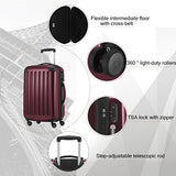 HAUPTSTADTKOFFER - Alex - Luggage Suitcase Hardside Spinner Trolley Expandable 24¡° TSA Burgundy