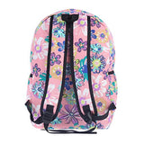 Damara Womens Vintage Flower Printed Simple Classic School Bag,Pink