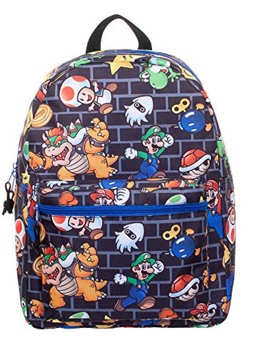 Super Mario Backpack All Over Print Full Size 16"