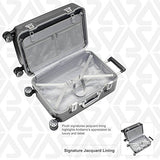 Andiamo Elegante Aluminum Frame 24" Zipperless Luggage With Spinner Wheels (24In, Black Pearl)