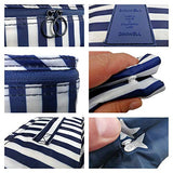 Packing Cubes Backpack Organizers Set for Carry on Travel Bag Luggage Cube (Blue Stripe 6)