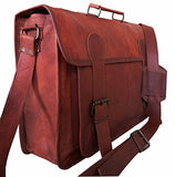 Vintage Couture 18 Inch Genuine Business Leather Laptop Messenger Bag