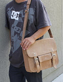 Vagabond Traveler 15" Cowhide Leather Stylish Casual Messenger Bag L59. Distress