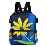 Colourlife Yellow Single Flower Stylish Casual Shoulder Backpacks Laptop School Bags Travel