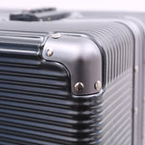 Aluminum Frame Luggage TSA Approved Suitcase Hardside PC Carry On Spinner 20", Black