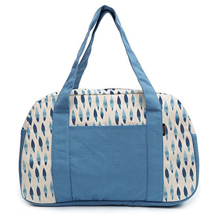 Women'S Watercolor Blue Rhombus-4 Printed Canvas Duffel Travel Bags Was_19