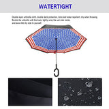 Spar. Saa Double Layer Inverted Umbrella With C-Shaped Handle, Anti-Uv Waterproof Windproof