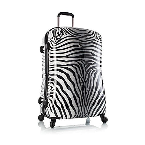 Heys America Unisex Zebra Equus 30" Spinner Black/White Luggage