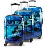 Maui and Sons 3 Piece Expandable Hardside Spinner Luggage Set with TSA Lock