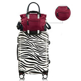 ECOSUSI Unisex Large Travel Weekender Bag Duffle Bag Gym Totes in Trolley Handle, Red