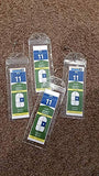 Cruise Luggage Tag Holder Zip Seal & Steel - Royal Caribbean & Celebrity Cruise (Clear - 8 Pack)