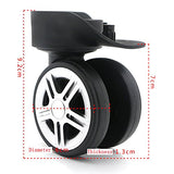 Super Ma 360 Swivel Luggage Mute Wheel Suitcase Replacement Repair Wheels 053(Couple Wheel)