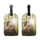 Set of 2 Luggage Tags Guitar Forest Sunlight Suitcase Labels Travel Accessories