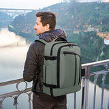 BANGE Travel Overnight Backpack,40-Liter FAA Flight Approved Weekender Bag Carry on Backpack GREEN (Backpack with 3 Cubes)
