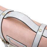 ECOSUSI Women Briefcase Vintage Crossbody Messenger Bag PU Leather Satchel Purse, Pink