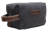 Canvas Travel Toiletry Organizer Shaving Dopp Kit Cosmetic Makeup Bag 9 Inch #B4 (grey)