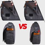 Estarer 17.3 Inch Laptop Messenger Bag Water-resistance Canvas Computer Bag for Office Work College
