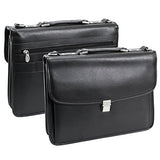 Mcklein, R Series, Chicago, Tech-Lite Ballistic Nylon, 15" Nylon Patented Detachable -Wheeled Laptop Overnight with Removable Briefcase, Black (73585)