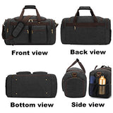 BLUBOON Canvas Duffel Bag Vintage Weekender Overnight Bag Travel Tote Luggage Sports Duffle