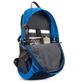 Gonex Updated 35L Hiking Backpack, Camping Outdoor Trekking Daypack, Waterproof and Backpack Cover Included (Blue)