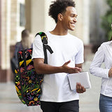 LORVIES Marijuana Cannabis Leaves School Bag for Student Bookbag Teens Travel Backpack Casual Daypack Travel Hiking Camping