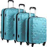 Kamiliant Harrana 3 Piece Hardside Spinner Luggage Set (Turquoise)