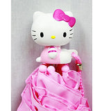 Sanrio Girls' Umbrella With 3D Hello Kitty Figurine Handle Applique 20" Pink