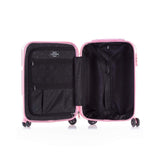 Suitcase, Lightweight, Large 28-Inch Hard-Shell Aluminum Alloy Suitcase, 4 Spinner Wheels, Abs Luggage Travel Trolley, Pink, 20 inch