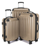 HAUPTSTADTKOFFER Luggage Sets Alex UP Hard Shell Luggage with Spinner Wheels 3 Piece Suitcase TSA Champagne