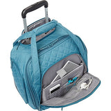Delsey Quilted Rolling Underseat Tote- Exclusive (Teal)