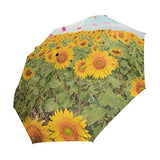 Umbrella Hello Summer Sunflower Golf Travel Sun Rain Windproof Auto umbrellas with UV Protection