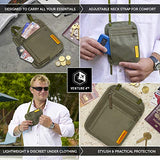 VENTURE 4TH Travel Wallet | RFID Passport Holder | Security Neck Pouch (Green)