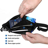 Travel Hidden Money Belt - RFID Blocking Travel Money Belt Waist Passport Wallet