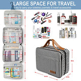 Toiletry Bag, WDLHQC Travel Hanging Makeup Bag ,Waterproof Large Cosmetic Make up Organizer for Travel Accessories Kit,Bathroom Shower,Gifts for Her/Women,Men