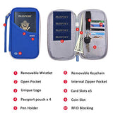 Travel Wallet RFID Blocking Document Organizer Bag, Family Passport Holder