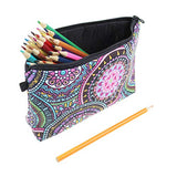 LJY 6 Pieces Makeup Toiletry Pouch Travel Cosmetic Bag with Zipper, Mandala Flowers Patterns, 6 Styles