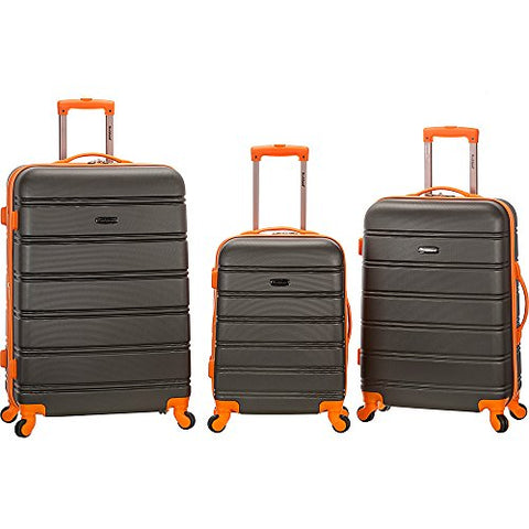 Rockland Luggage Melbourne 3 Piece Set, Charcoal