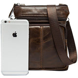 Berchirly Small Vintage Real Leather Travel Shoulder Bag Crossbody Handbag