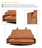 Leather Messenger Bag Zlyc 15.6 Inch Macbook Laptop Bag Vintage Briefcase Men Shoulder Bag