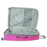Travelers Polo & Racquet Club Barnet 2.0 3-Piece Expandable Spinner Luggage Set, Pink, One Size